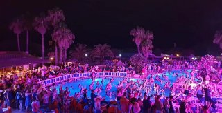 installation soire autour piscine